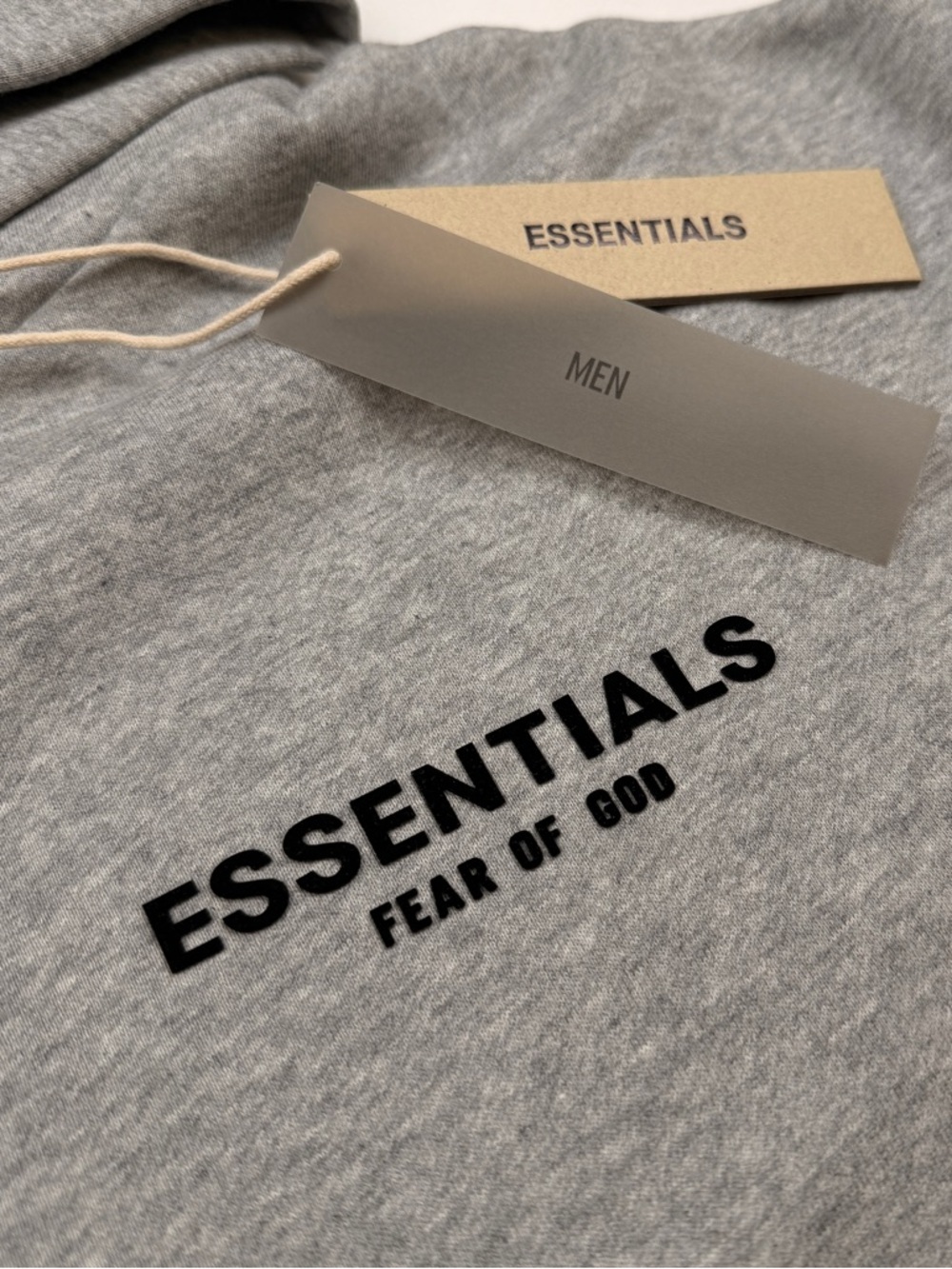 Fear of God Essentials Hoodie Light Gray Pullover Mens Womens Unisex